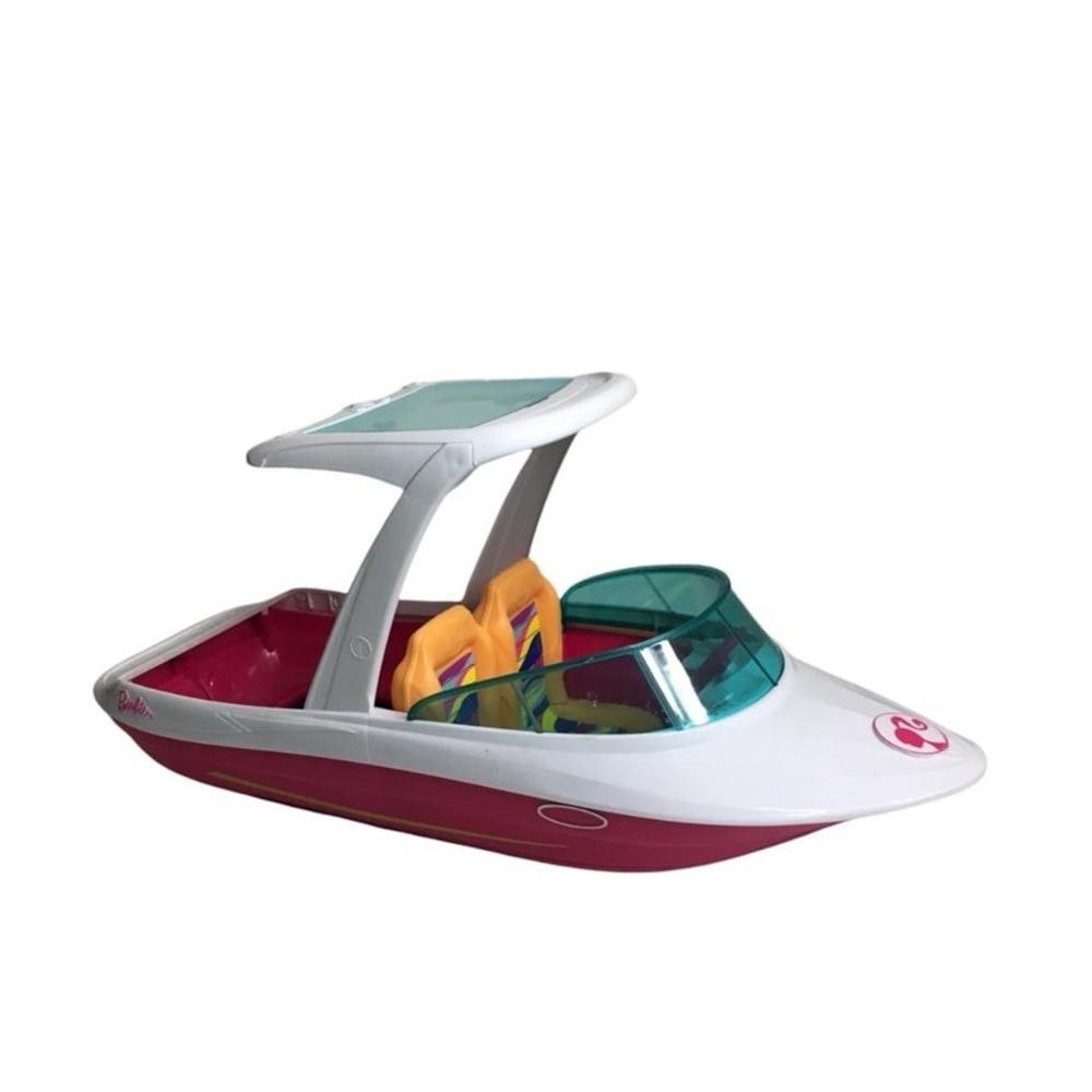 Barbie Dolphin Magic Ocean View Boat Mattel 2016 Speed Boat Lake Beach Play